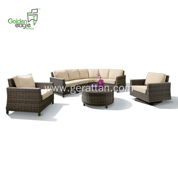 Aluminum yarad outdoor furniture wicker sofa